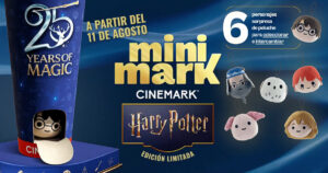 Cinemarkが展開する、映画『ハリー・ポッターと賢者の石』の公開25周年を記念した、サプライズ型コレクション「Minimark Harry Potter」の画像。
