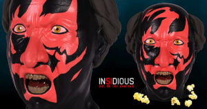 映画『Insidious: Out of the Further』の公開にあわせ、アメリカの映画館チェーン Cinemark のオンラインショップが発表した限定ポップコーンバケットの画像。
