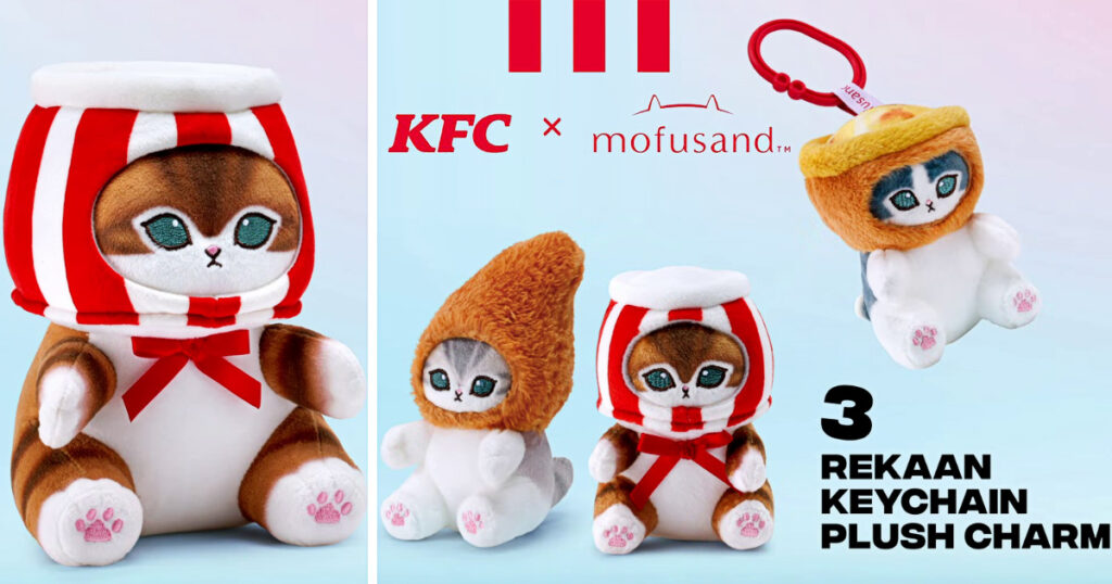 マレーシアのKFCが『mofusand』と提携し展開する、コラボキャンペーンの画像。