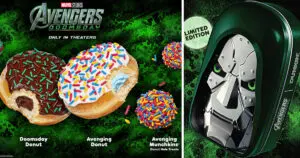 アメリカのダンキンが、映画『アベンジャーズ／ドゥームズデイ』の劇場公開に先駆けてスタートした限定コラボメニュー＆コレクターズアイテムの画像。